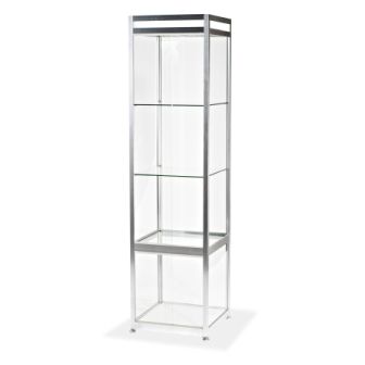Säulenvitrine vollverglast
